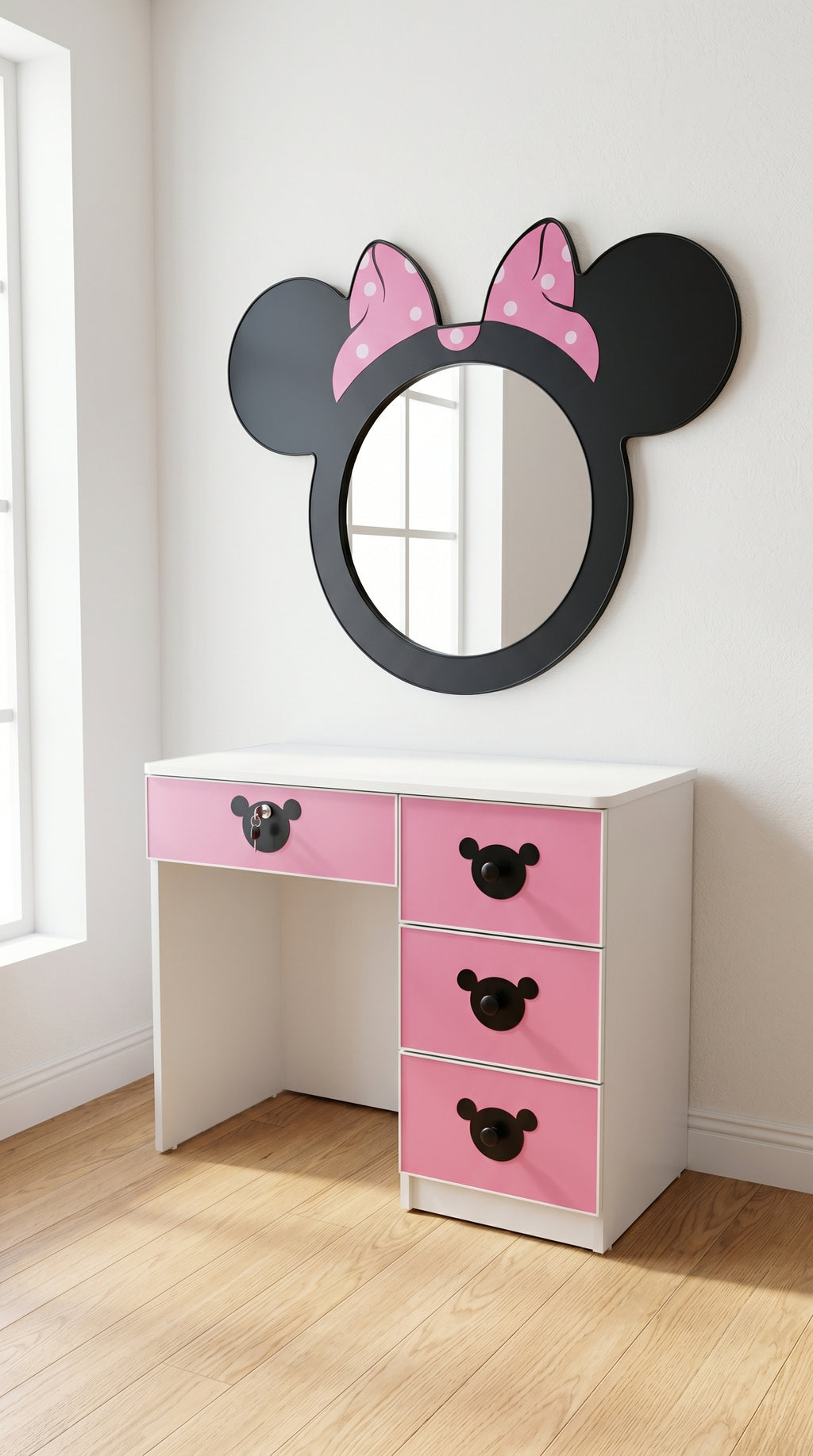 Large Pink Dressing Table