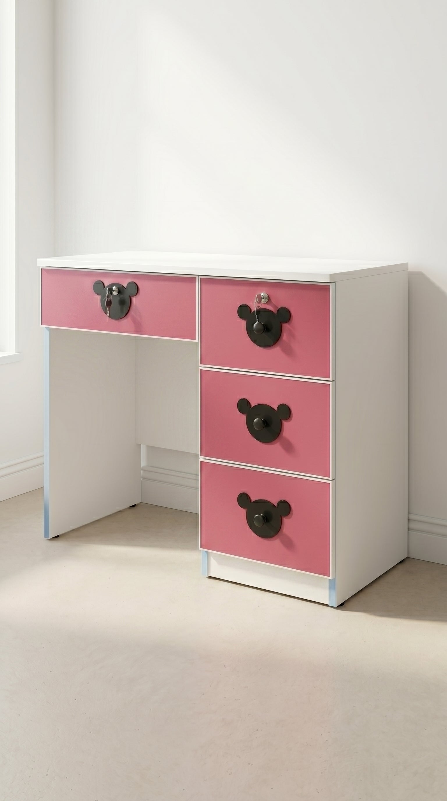 Large Pink Mickey Study Table