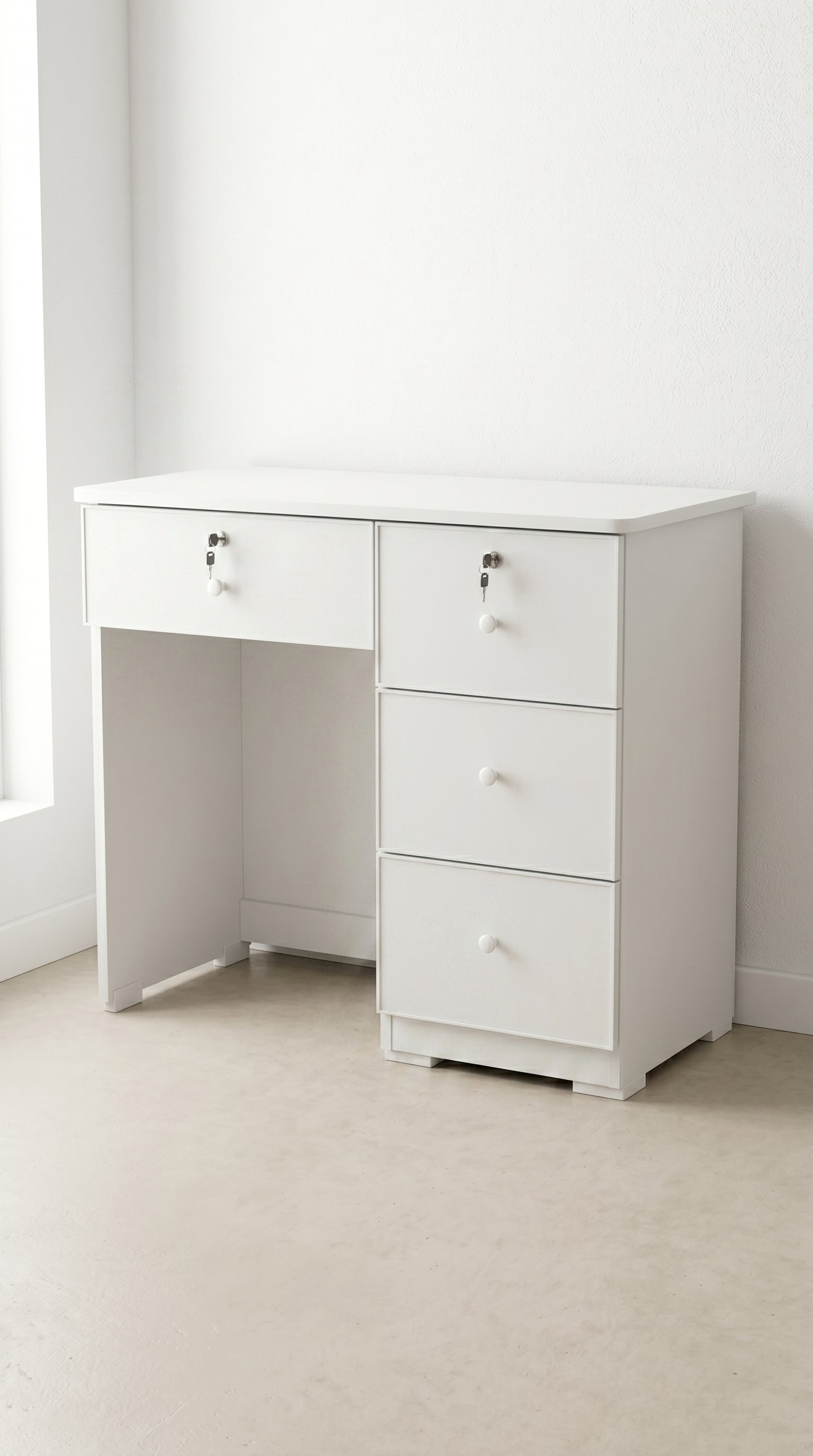 Large White Study Table